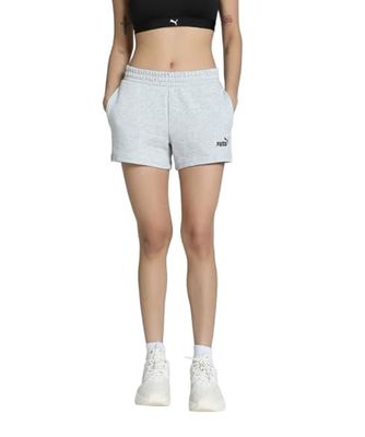 PUMA ESS Small No. 1 Logo 4'' Shorts TR Light Gray Heather