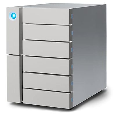 LaCie 6big Thunderbolt 3, 84 TB, Extern Hårddisk, 6-Bay RAID, Thunderbolt 3, PC & Mac, Inklusive 5 år Rescue Services Dataräddning (STFK84000402)