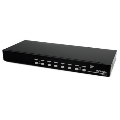 StarTech.com KVM Switch DVI 8 porte - KVM Switch DVI/HDMI Risoluzione fino a 1920 x 1200 USB 8 porte - Staffe per installazione in Armadio Rack 19" incluse (SV831DVIU)