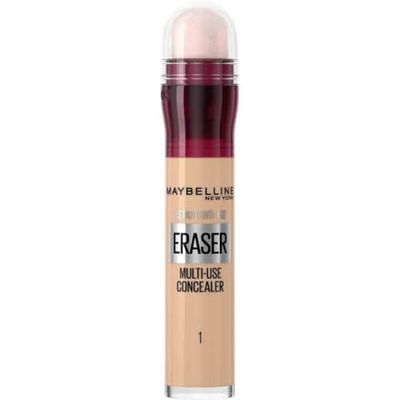 Maybelline Concealer Instant Anti Age Eraser Eye, Dark Circles and Blemish, Ultra Blendable Formula , Dermatologist Tested & Suitable for Sensitive Skin 01 Light