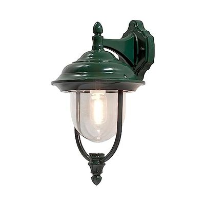 Konstsmide 7222-600 - Lampada da Parete, 24 x 29 x 46 cm, 1 Lampadina da 75 W, IP43, Alluminio Verniciato, Colore: Verde