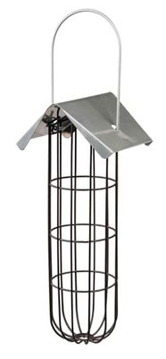 TRIXIE Support pour boulettes de mésanges - pour jusqu'à 4 boulettes de mésanges - toit amovible - métal laqué époxy - résistant aux intempéries - 11 × 25 × 10 cm - 55623