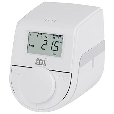 dnt Radiatorthermostaat ThermoTune, elektronische thermostaat voor verwarming, bespaart tot 30% op stookkosten, milieuvriendelijk en energiebesparend, DNT00016, wit