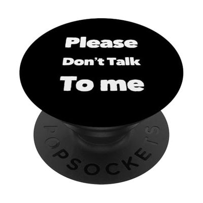 Texto divertido antisocial deprimido divertido por favor no hables conmigo PopSockets PopGrip Adhesivo