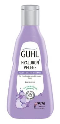 Guhl Hyaluron+ Shampoo idratante – Contenuto: 250 ml – senza siliconi – con acido ialuronico naturale – Umidità intensiva e cura