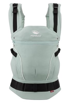 manduca FIRST Porta-bebés > Mint < mochila porta-bebés ergonómica, algodão orgânico, extensão de costas patenteada, para recém-nascidos e bebés de 3,5 a 20 kg (verde)