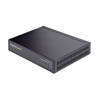 StarTech.com Switch Ethernet 2.5G - Commutateur RJ45 2,5GBASE-T Non géré - Switch 5 Ports Rétrocompatible avec Les périphériques 10/100/1000Mbps - Répartiteur Ethernet - Switch WiFi/Réseau (DS52000)