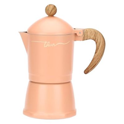 THUN - Cafetière à induction Bloomia - Corps principal en aluminium, poignée et bouton en thermoplastique - Collection Jardin de printemps - Ø 8,5 cm, 18 cm h