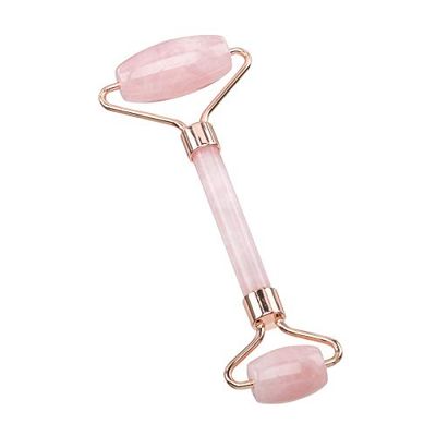 Zoe Ayla Facial Roller, Rose Quartz, 1 pc - Essential Skin Care Tools for Women - Promotes Blood Circulation - Improves Skin Tone, Elasticity and Collagen Production - Use with Serum and Moisturizer
