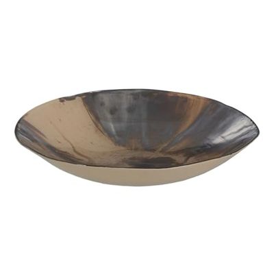 BigBuy Home Centerpiece Brown Cream Glass 29 x 29 x 7 cm