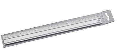 folia 23040 Aluminium Ruler, 40 cm Long, with Non-Slip Coating and Easy-to-Read Centimetre Divisions