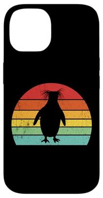 Mens & Womens Retro Vintage Sunset Macaroni Penguin Lover Coque pour iPhone 14