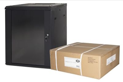 Connetto - Armoire Rack 19" 9 unités murales a 500 x (L) 600 x (p) 450 Noir démonté Porte Verre