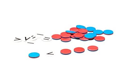 WISSNER active learning Counting Chips for students, 22 pieces with 10 arithmetic signs, RE-Plastic°