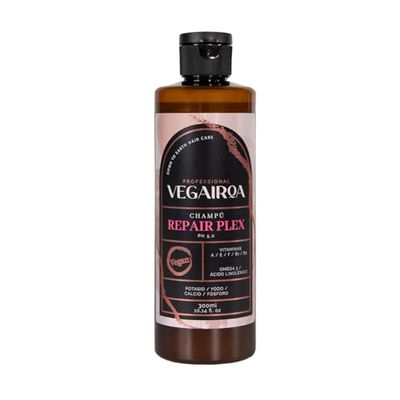 VEGAIROA. Repair Plex Extreme Repair Shampoo - Hydration and Nutrition - Engineering Free, Vitamins and Minerals for Chemically Treated Hair - 300 ml