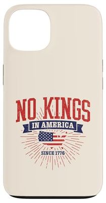 No Kings 4 luglio bandiera USA mappa vintage Custodia per iPhone 13
