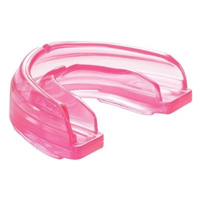 Shock Doctor Single Braces Mouthguard for Men and Women - Pink - Mouthguard Designed for Playing Sports: Rugby, MMA, Boxing, Lacrosse, Basketball and Other Contact Sports.