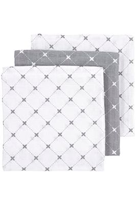 MEYCO Paquet de 10 Couches en Mousseline pour bébés (Couches en Tissu 100% Coton, Serviettes à Langer, très Douces, Bonne Absorption de l'humidité et séchage Rapide, Dimensions : 70 x 70 cm), Blanc