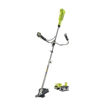RYOBI- Desbrozadora 18V - Cable Ø 1 x 1,6 mm - Cuchilla Tri-Arc™ de 3 dientes 20 cm - 1 batería de litio+ 18V 4,0 Ah y 1 cargador rápido de 2,0 A - RBC18X20B4F