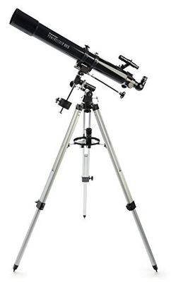 Celestron 21048 PowerSeeker 80EQ telescópio refletor: Inclui dois oculares, imagem diagonal reta, lente Barlow de 3 aumentos, tripé ajustável em altura e bandeja de acessórios de luxo, preto