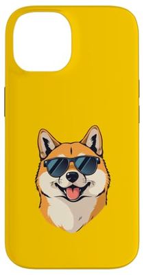 Shiba Inu avec lunettes de soleil cool propriétaire de chien d'été Coque pour iPhone 14
