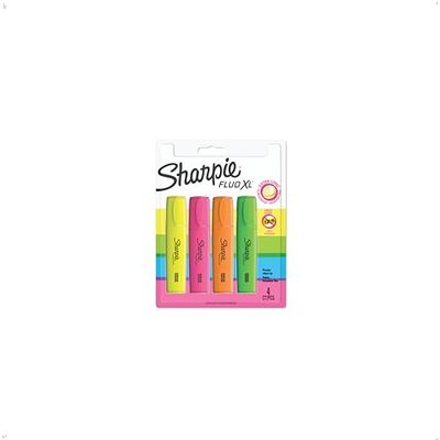 Sharpie Fluo XL Markeerstiften, wigvormige punt, 3 verschillende breedtes 4 Stuk gesorteerde kleuren