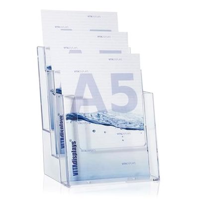 taymar - Soporte para folletos, color transparente 3 Fächer