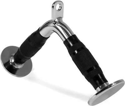 Yes4All P5MV, Forma di V con Manico Antiscivolo Attacco Cavo a V-Supporto Fino a 399,2 kg (Rivestito Unisex Adulto, D. V Barra-Gomma, 20 24 30 inch