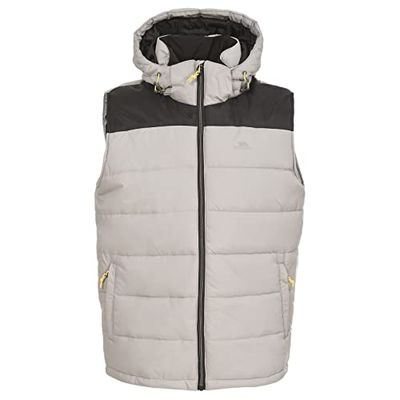 Trespass – Giacca Osmunda Gilet-Khaki, L, Uomo, MAJKGIJ10001_COGXS, Cool Grey, XS