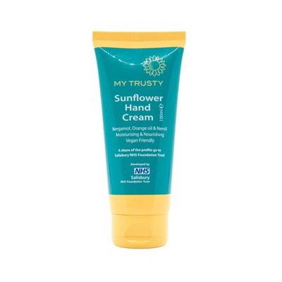 My Trusty Sunflower Hand Cream, Suitable for Dry Skin and Skin Prone to Eczema, Vegan Friendly with Natural Ingredients, Bergamot Orange and Neroli Scent, 100ml