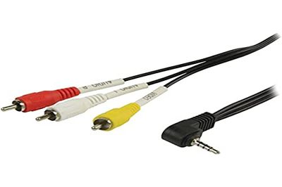 Valueline AV-kabel, AV-jack naar 3X RCA stekker (3,5 mm, 1 m) zwart