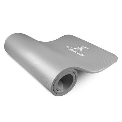Prosource Fit Extra Dikke Yoga en Pilates Mat, 1/2-Inch Dikte, Grijs