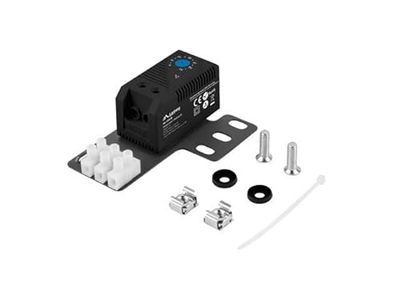 TERMOSTATO Lazo Cerrado 10A para ARMARIOS Rack con Oreja 19 "Y Bloque DE TERMINALES Negro LANBERG