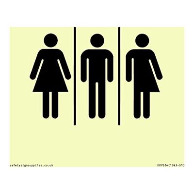 Female, Male and Non-gender specific Sign - 100x100mm - S10