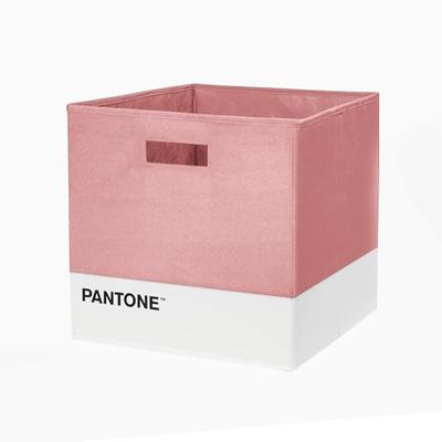 SWEET HOME PANTONE™ Boîte de rangement multifonction pour cube de rangement de jeux enfants et organisateur de rangement pliable pour bibliothèques, panier de jeux enfants 32,5 x 32,5 x 32,5 cm
