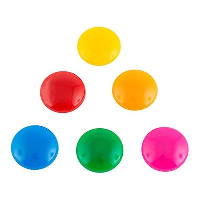 D.RECT 9174 Magnete Haftmagnete für Whiteboard Kühlschrank Magnettafel Magnetwand Klein Diameter 30 mm, 6 Pieces, Multicoloured, 30mm