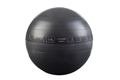 Pure2Improve Unisex Adult Exercise Ball 65cm Exercise Ball 65cm - Black,.