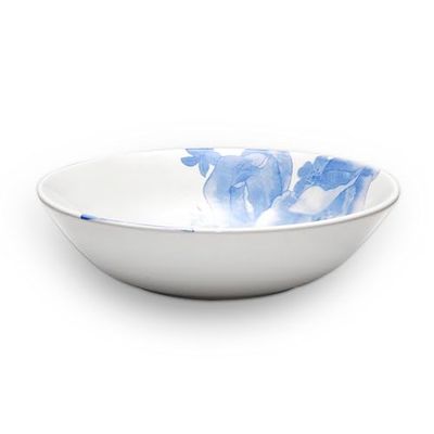 Wade WA967016BLU Blue Floral Cereal Bowl with Pale Blue & White Floral Pattern, Crafted from Earthenware, Made in Stoke-on-Trent, 19cm, Blue