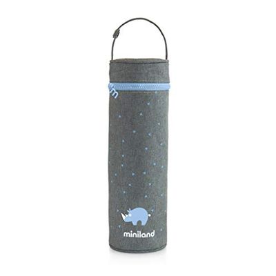 Miniland - Capa térmica para termos e biberões Thermibag, bolsa térmica com pega para transportar facilmente 500 ml (azul)