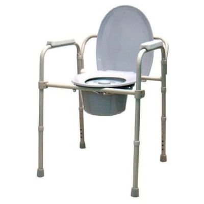 Queraltó Chaise percée, Chaise WC, Réglable en Hauteur, avec Accoudoirs et Dossier