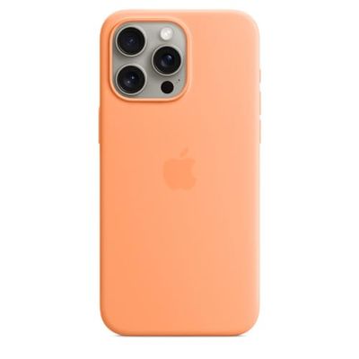 Apple iPhone 15 Pro Max Silicone Case with MagSafe - Orange Sorbet ​​​​​​​