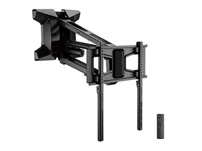 Monoprice Supporto da parete motorizzato elettrico sopra il caminetto per TV da 37" a 80", capacità di peso 34,9 kg, VESA fino a 600 x 400, girevole, altezza regolabile