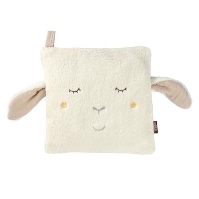 Fehn Coussin en noyaux de cerise en forme de mouton - Coussin douillet avec sac chaud/froid amovible - Pour bébés et tout-petits à partir de 0 mois