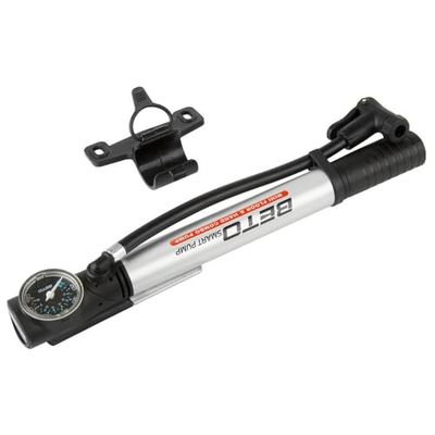 beto 2 em 1 - Mini bomba de ar de pé, cor prateada/preto