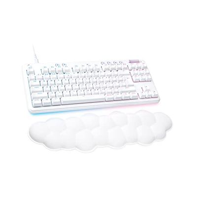 Logitech G G713 Gamingtoetsenbord Met Kabel en LIGHTSYNC RGB-Verlichting, Linear Switches (GX Brown) en Toetsenbordhandpalmsteun, Compatibel Met PC en Mac - Wit