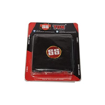 SS TON, Polso Fascia Unisex-Adult, Nero, 3-Pollici