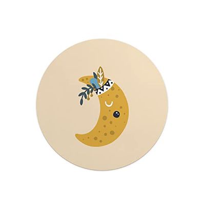 Questo Casa, Round Digital Printed Mouse Pad, Non-Slip Base, for Office and Home, Diameter:22cm
