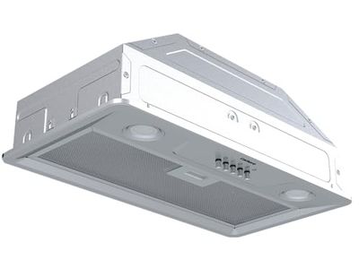 Corberó - Campana Extractora Grupo Filtrante | CCSF5222GF | Caudal 300 m3/h | Potencia 102W | Iluminación LED | 3 Velocidades | Filtros de Aluminio Duraderos | Efecto Silencioso 63dB, Acero Inoxidable