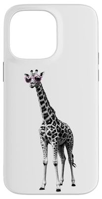 Halftone Girafe Lunettes de Soleil Girafes Coque pour iPhone 14 Pro Max