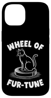 Wheel Of Fur-Tune Cat On Robot Vacuum Cleaner Cat Case for iPhone 14